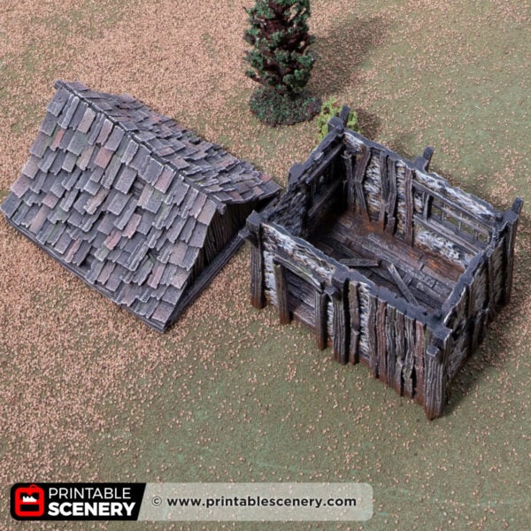 Osberts Shanty - Kingdoms of Throne and Ash - Printable Scenery - Terrain, Wargaming, D&D, DnD - Only-Games