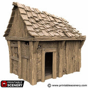 Osberts Shanty - Kingdoms of Throne and Ash - Printable Scenery - Terrain, Wargaming, D&D, DnD - Only-Games
