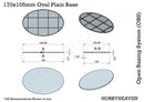 170x105mm Oval Plain Plastic Base - Only-Games