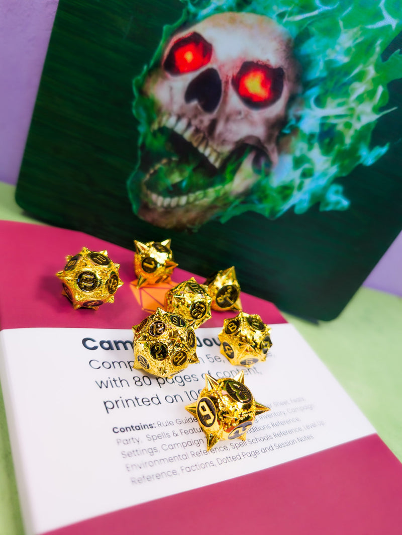 Divine Judgement | Caltrops Metal Dice Set - Only-Games