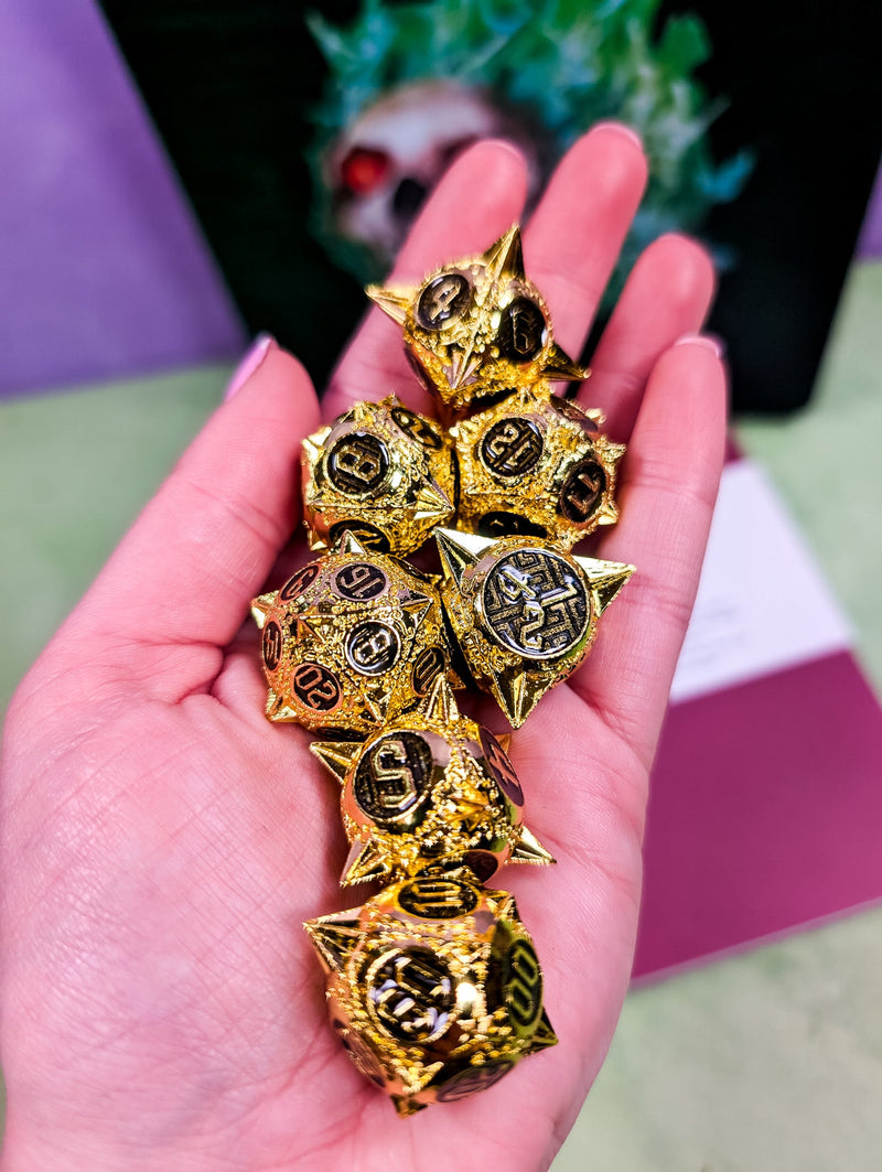 Divine Judgement | Caltrops Metal Dice Set - Only-Games