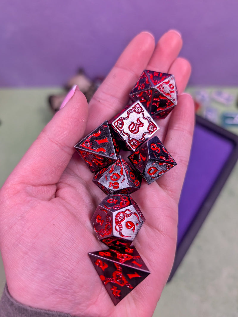 Infernal Pact | Metal Eldritch Dice Set - Only-Games