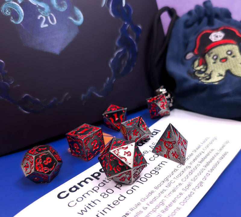 Infernal Pact | Metal Eldritch Dice Set - Only-Games