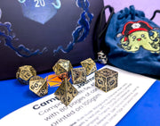 The Abyssal Sovereign | Eldritch Gold Metal Dice Set - Only-Games