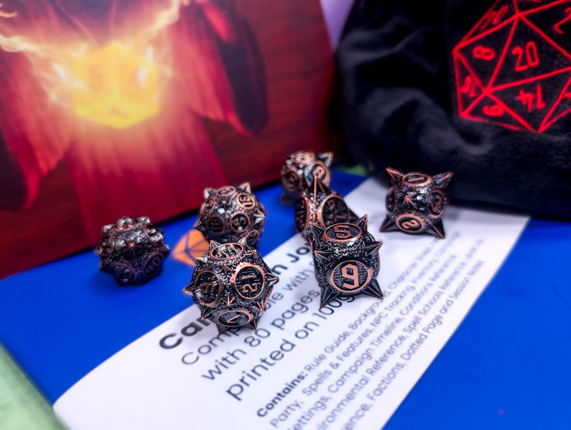 Gladiator's Glory | Metal Caltrop Dice Set - Only-Games