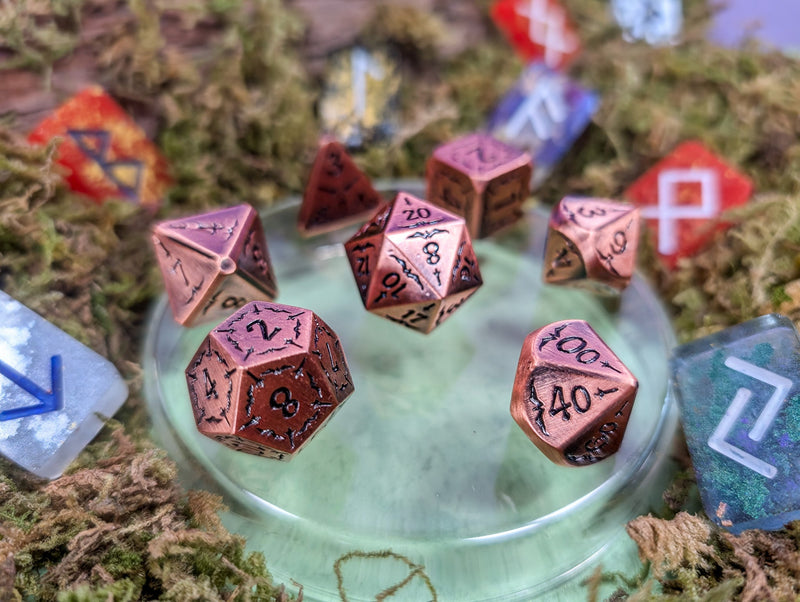 Arcane Forge | Copper Metal Arcana Dice Set - Only-Games