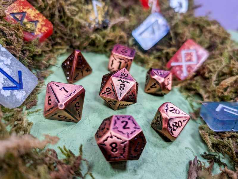Arcane Forge | Copper Metal Arcana Dice Set - Only-Games