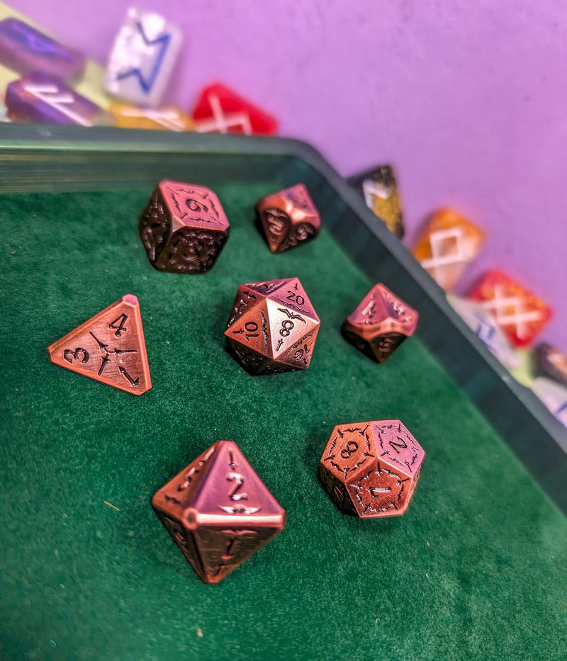 Arcane Forge | Copper Metal Arcana Dice Set - Only-Games