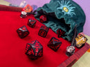 Hellish Rebuke | Black & Red Metal Arcana Dice Set