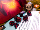 Hellish Rebuke | Black & Red Metal Arcana Dice Set