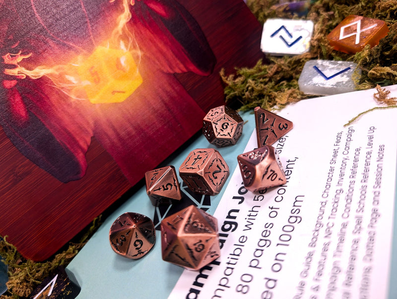 Arcane Forge | Copper Metal Arcana Dice Set - Only-Games