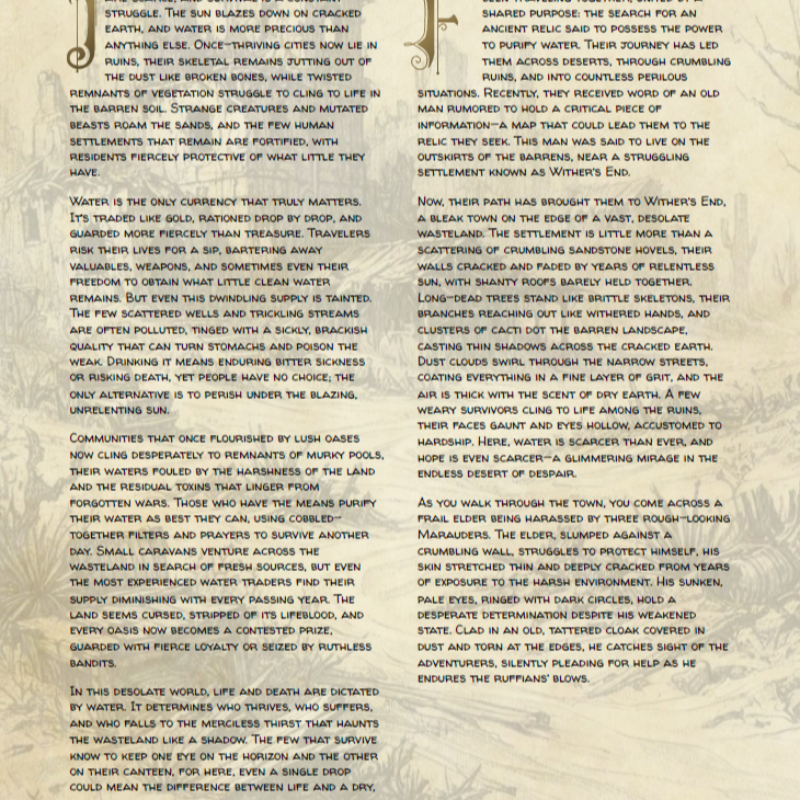 Salvation in the Sands | A Post-Apocalyptic Level 20 D&D Adventure