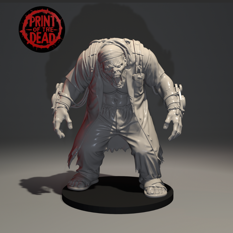 Print of the Dead - Drop 001 - Mercy Surgeon Zombie Boss - Printed in Grey Resin - Only-Games