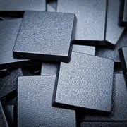 25mm Square Plain Plastic Bases - Only-Games