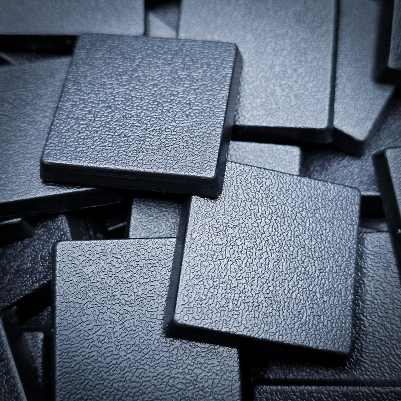 25mm Square Plain Plastic Bases - Only-Games