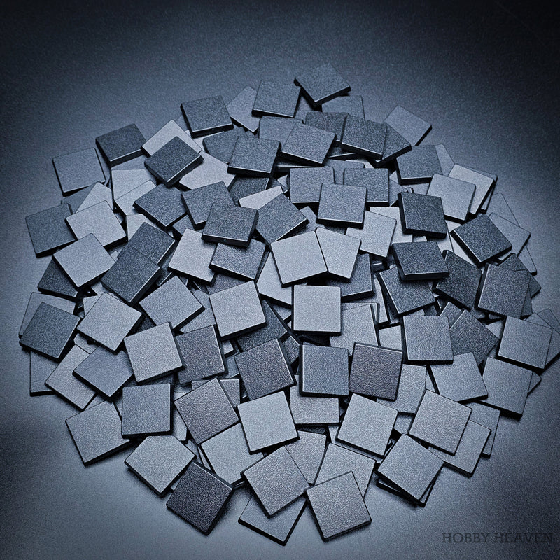 25mm Square Plain Plastic Bases - Only-Games