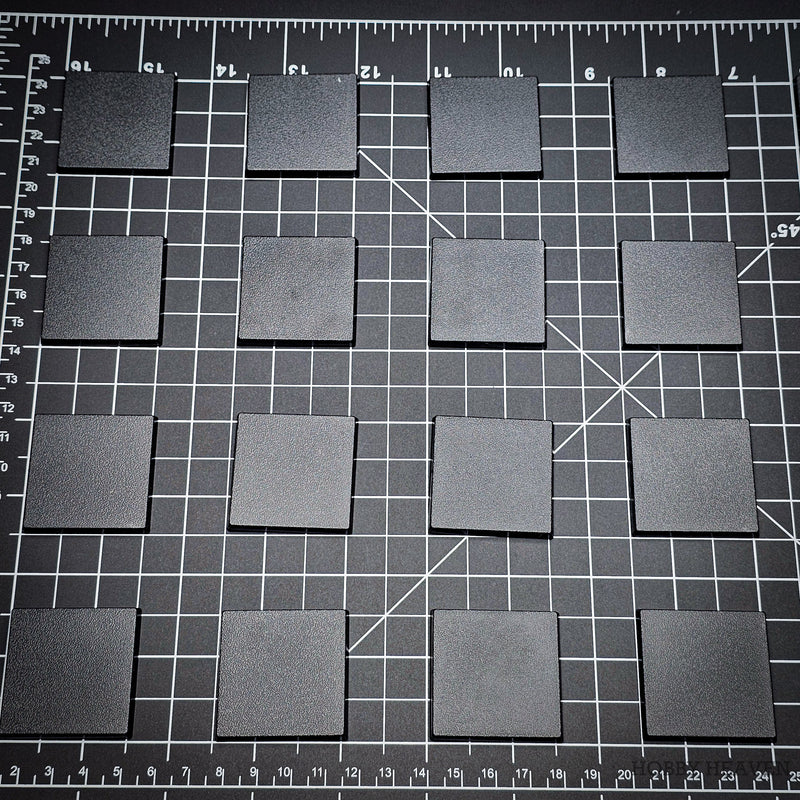 40mm Square Plain Plastic Bases - Only-Games
