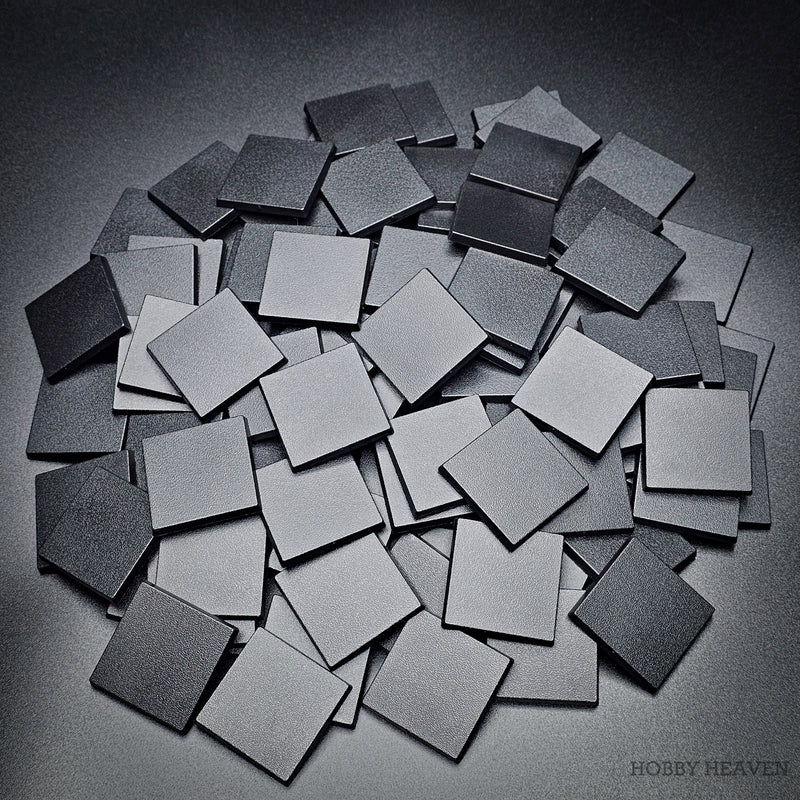 40mm Square Plain Plastic Bases - Only-Games