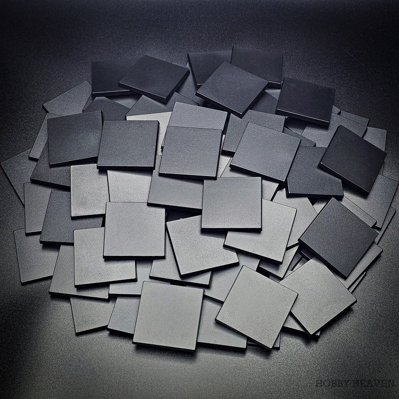 50mm Square Plain Plastic Bases - Only-Games