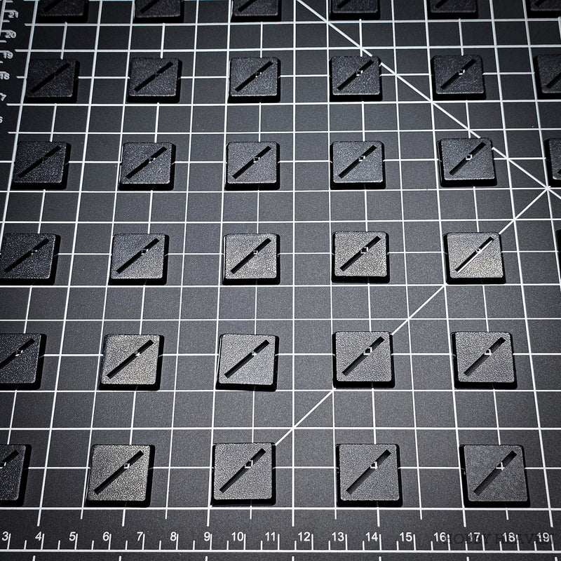 20mm Square Slotted Plastic Bases - Only-Games