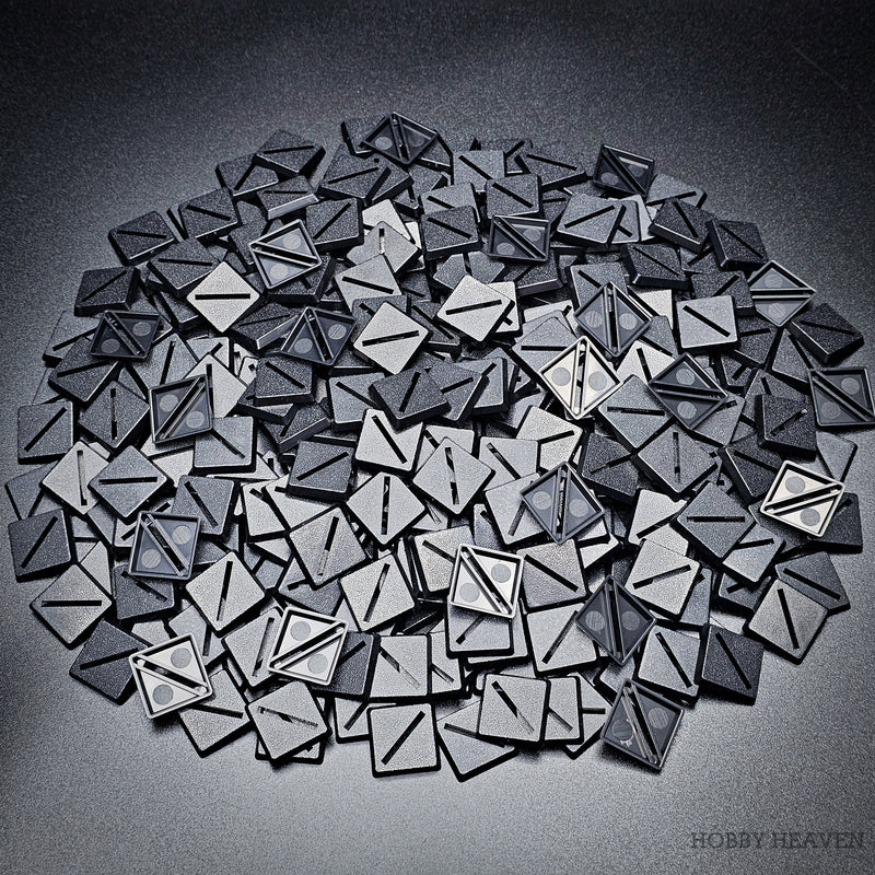 20mm Square Slotted Plastic Bases - Only-Games