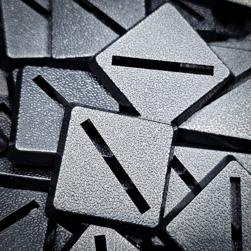 20mm Square Slotted Plastic Bases - Only-Games