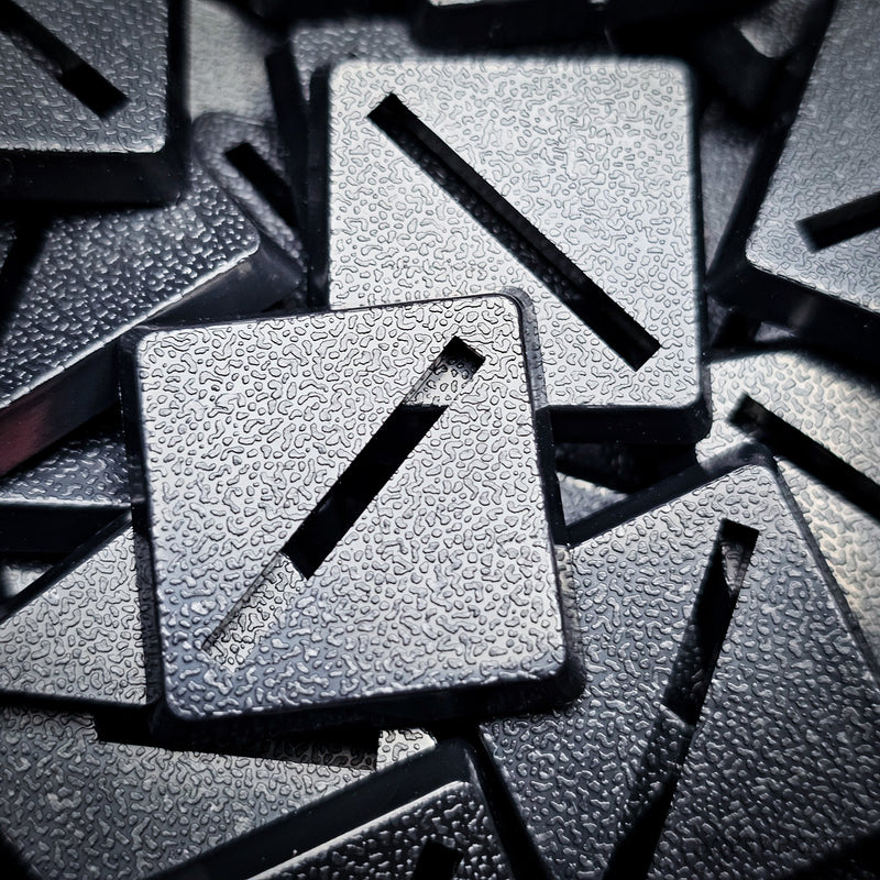 20mm Square Slotted Plastic Bases - Only-Games