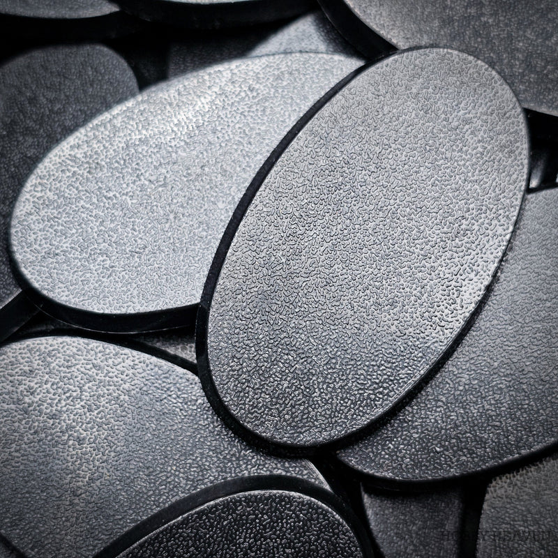 60x35mm Oval Plain Plastic Bases - Only-Games