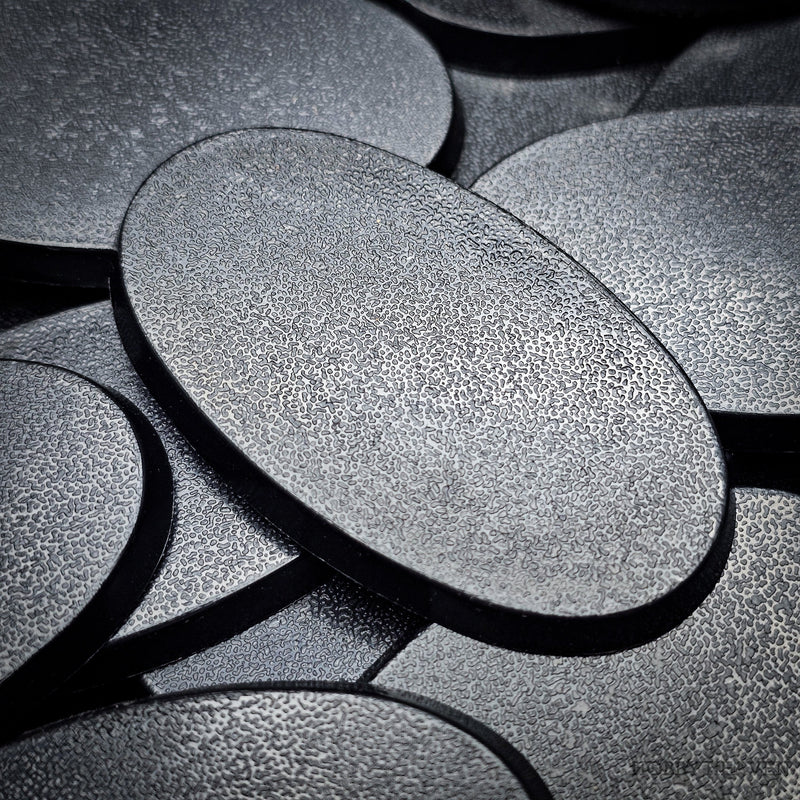 60x35mm Oval Plain Plastic Bases - Only-Games