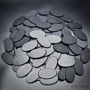 60x35mm Oval Plain Plastic Bases - Only-Games