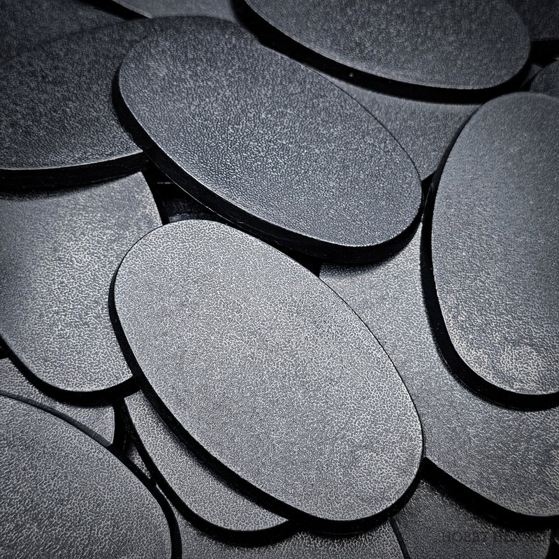 75x42mm Oval Plain Plastic Bases - Only-Games