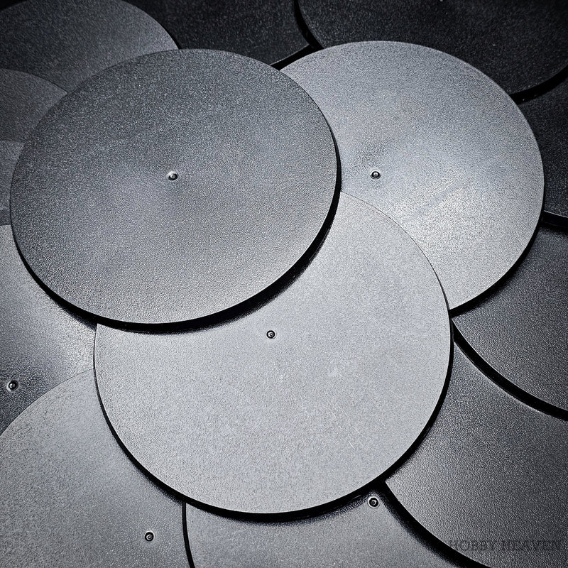 130mm Round Plain Plastic Bases - Only-Games