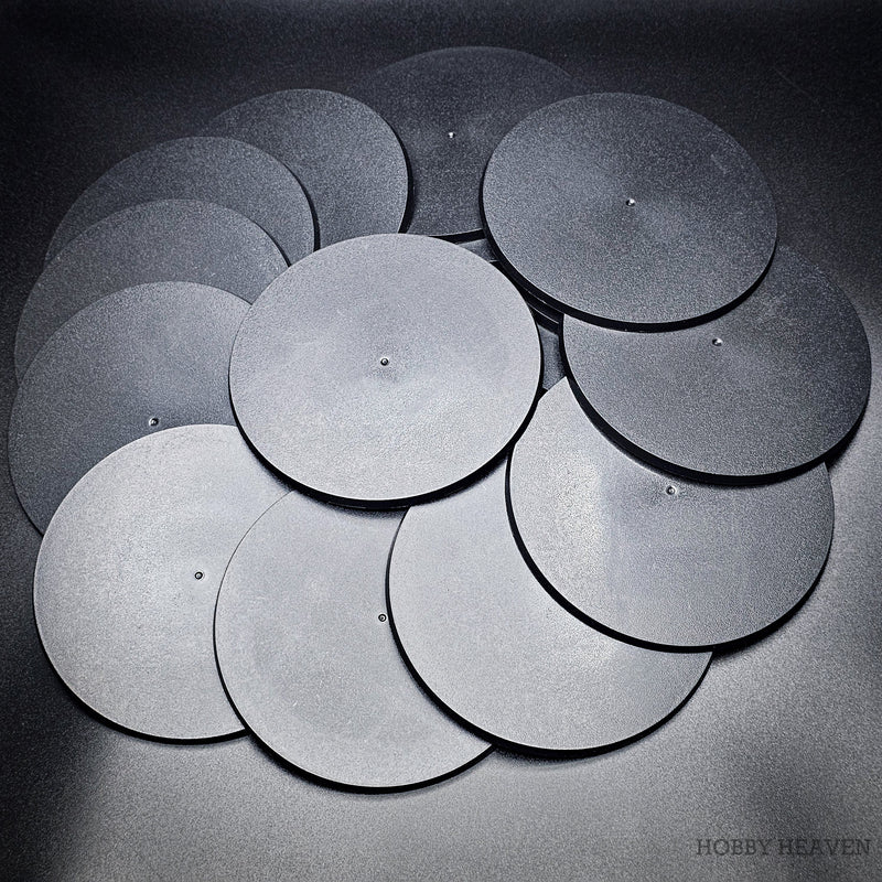 130mm Round Plain Plastic Bases - Only-Games