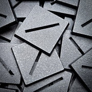30mm Square Diagonal Slotted Plastic Bases - Only-Games