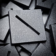 30mm Square Diagonal Slotted Plastic Bases - Only-Games