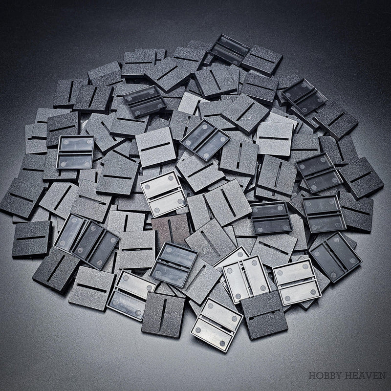 30mm Square Parallel Slotted Plastic Bases - Only-Games