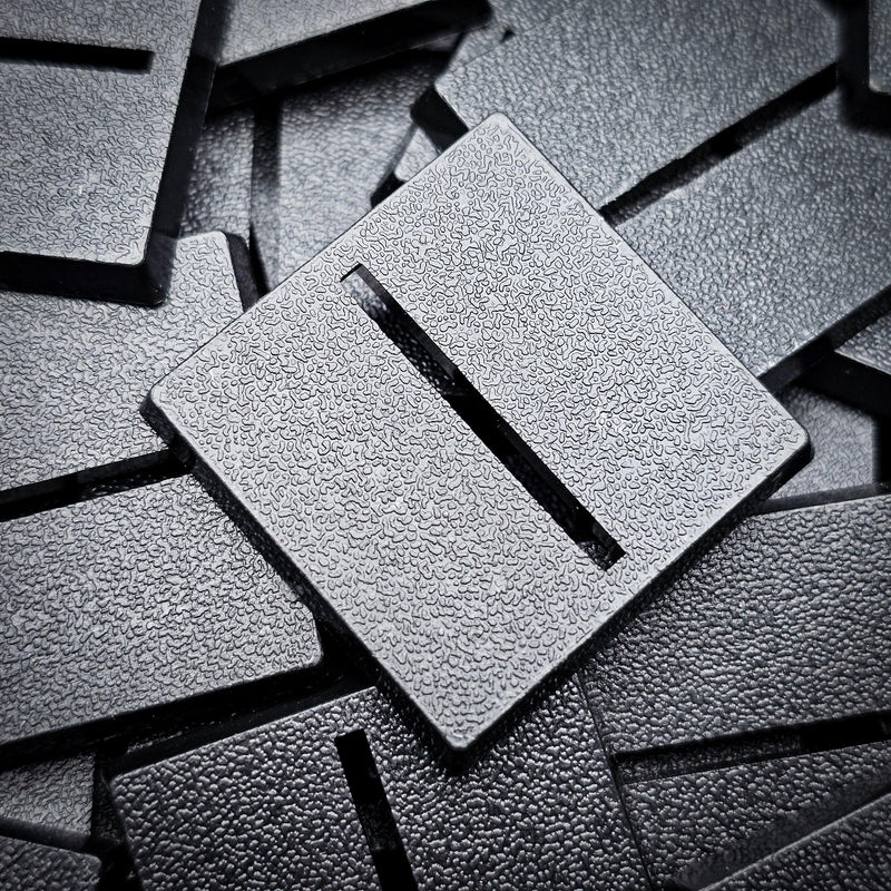 30mm Square Parallel Slotted Plastic Bases - Only-Games