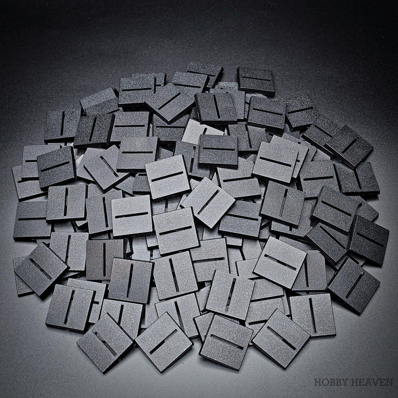30mm Square Parallel Slotted Plastic Bases - Only-Games