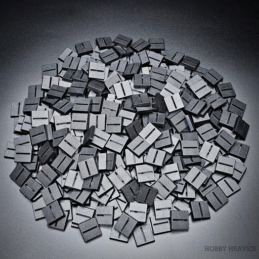 20mm Square Parallel Slotted Plastic Bases - Only-Games