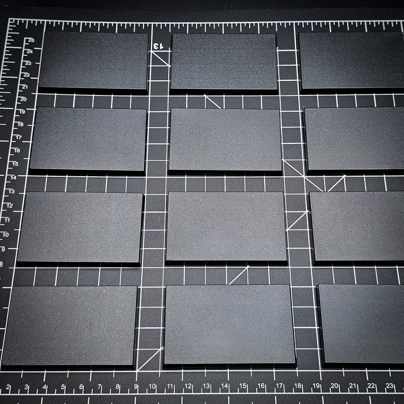 50x75mm | 75x50mm Rectangular Plain Plastic Bases | Versatile Miniature Stands - Only-Games