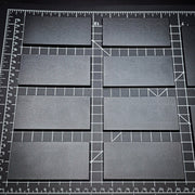 100x50mm | 50x100mm Rectangular Plain Plastic Bases | Versatile Miniature Stands - Only-Games