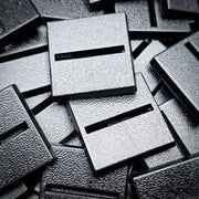 25mm Square Parallel Slotted Plastic Bases - Only-Games