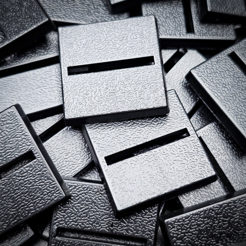 25mm Square Parallel Slotted Plastic Bases - Only-Games