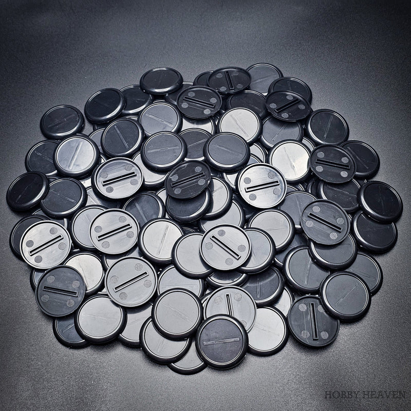 40mm Wide Lip Round Plastic Bases - Only-Games