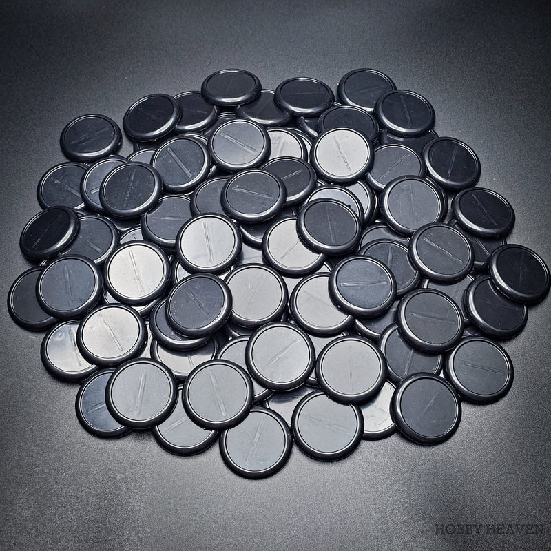 40mm Wide Lip Round Plastic Bases - Only-Games