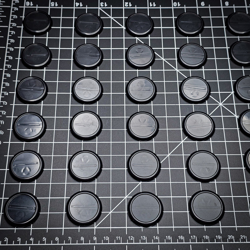 30mm Wide Lip Round Plastic Bases - Only-Games