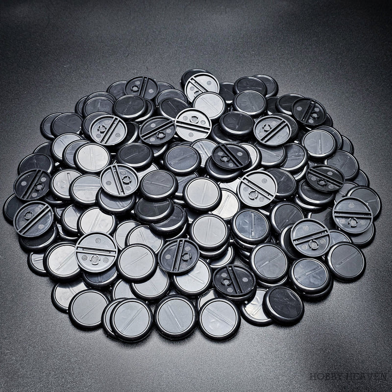 30mm Wide Lip Round Plastic Bases - Only-Games