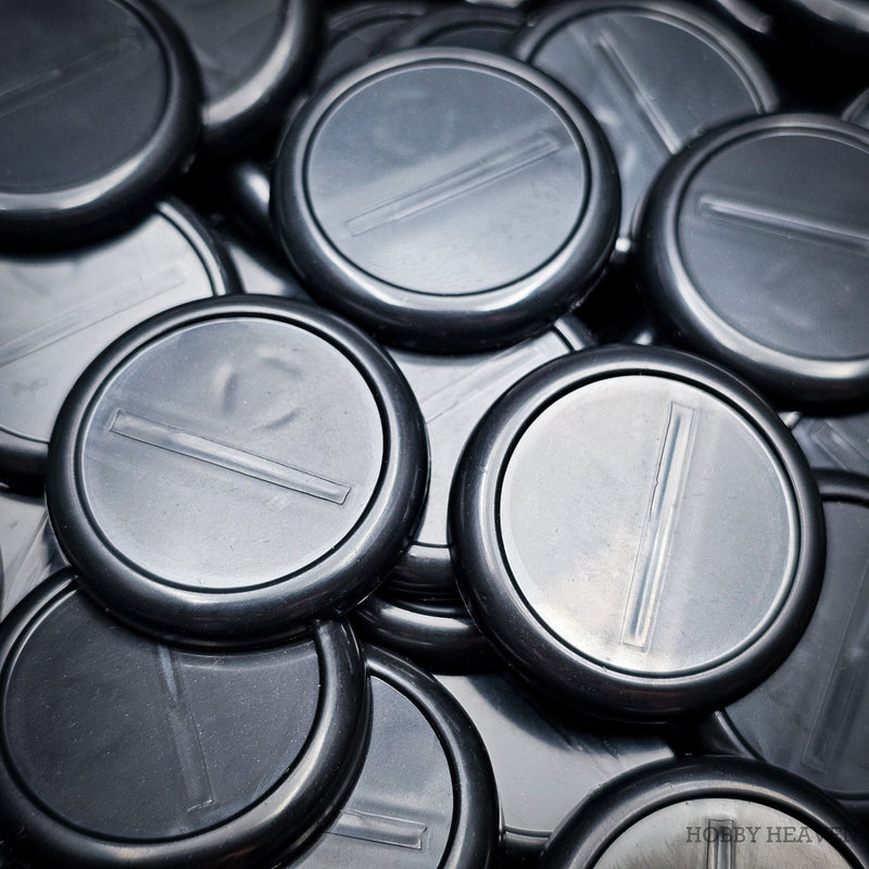 30mm Wide Lip Round Plastic Bases - Only-Games