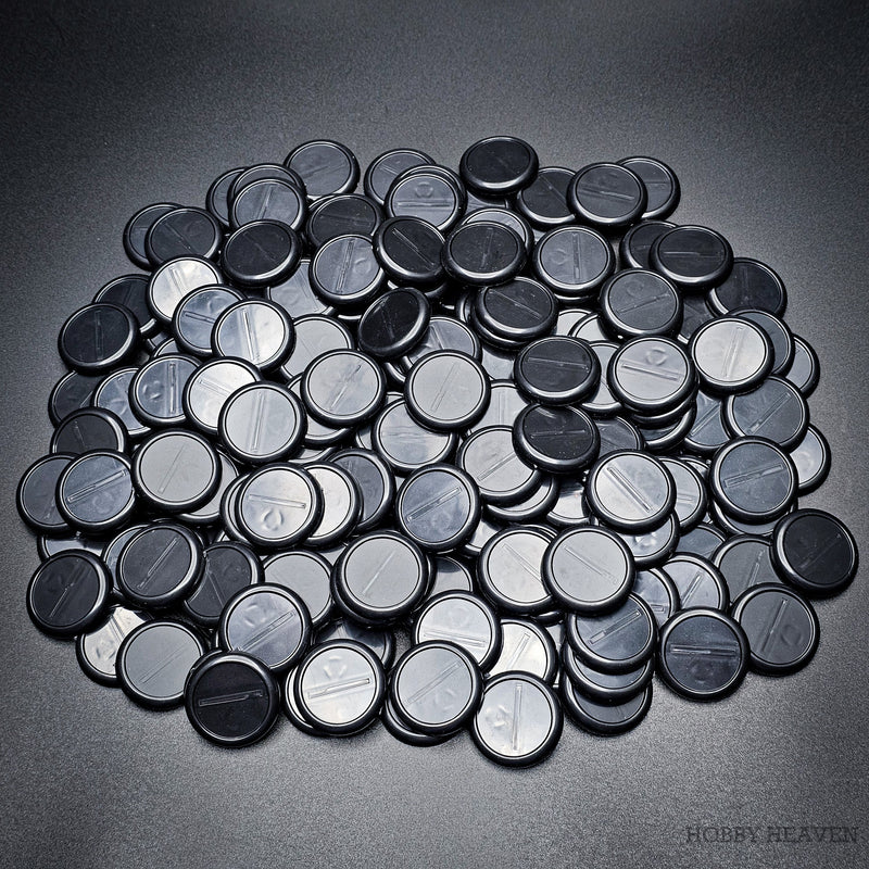 30mm Wide Lip Round Plastic Bases - Only-Games