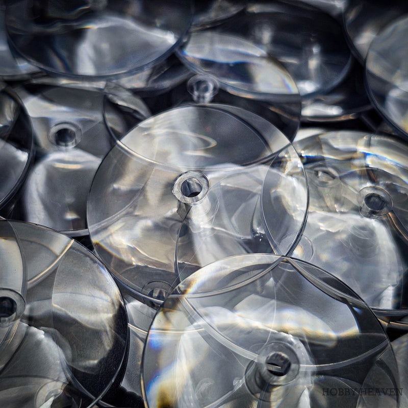32mm Round Flying Clear Plastic Base - Only-Games